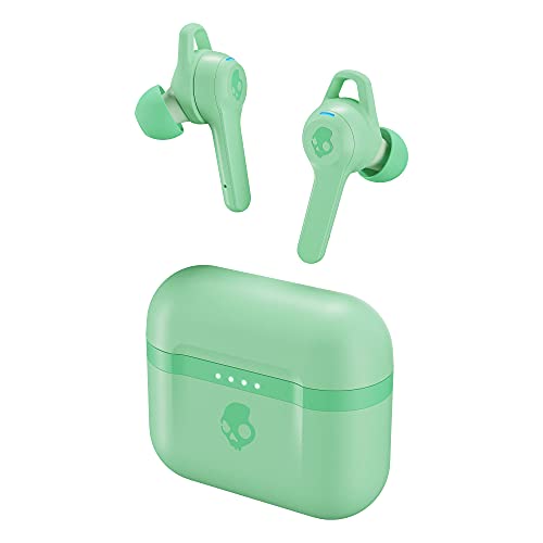 Skullcandy Indy Evo In-Ear Wireless Earbuds, 30 Hr Battery, Microphone, Works with iPhone Android and Bluetooth Devices - Mint