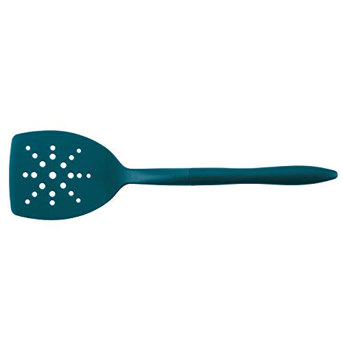 Rachael Ray Tools and Gadgets Spoon, Slotted and Solid Turners Set/ Cooking Utensils - 3 Piece, Teal Blue
