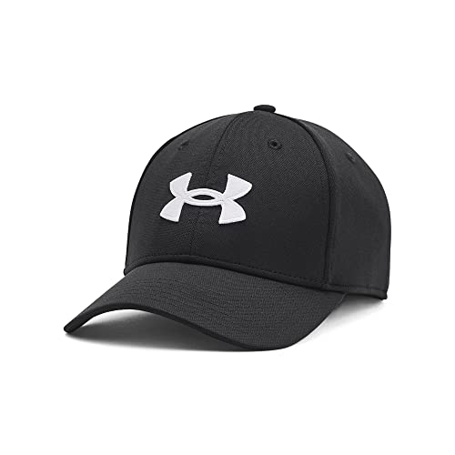 Under Armour Men's Standard Blitzing Cap Stretch Fit, (001) Black / / White, Small/Medium