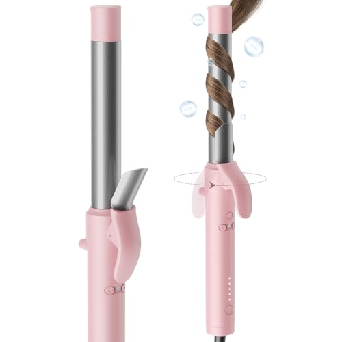 TYMO Rotating Curling Iron 1 Inch - Automatic Curling Wand for 48H Curls/Beach Waves, Tourmaline Ceramic Self Curler, 40M Negative Ions, 30s Fast Heat-up, Long Barrel for Shoulder Length to Long Hair