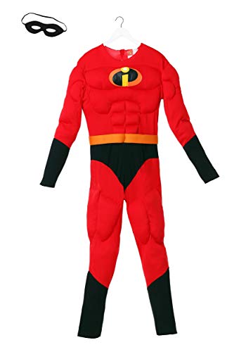 Disguise Men's Mr. Incredible Classic Muscle Adult Costume, red, Medium (38-40)