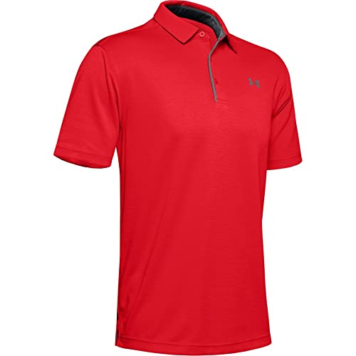 Under Armour Men's Tech Golf Polo , Red (600)/Graphite , XX-Large