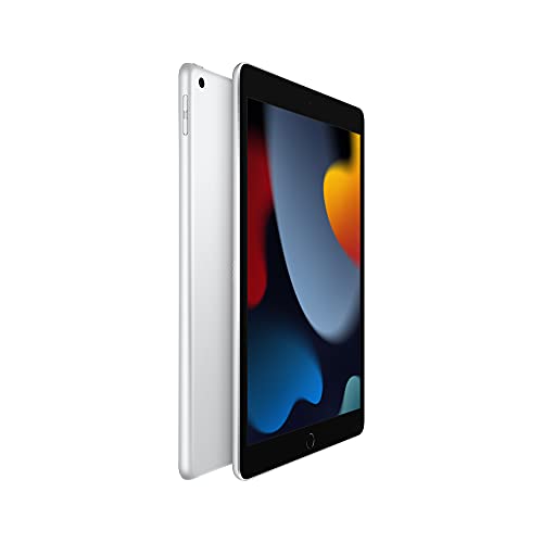 Apple iPad (9th Generation): with A13 Bionic chip, 10.2-inch Retina Display, 64GB, Wi-Fi, 12MP front/8MP Back Camera, Touch ID, All-Day Battery Life – Silver