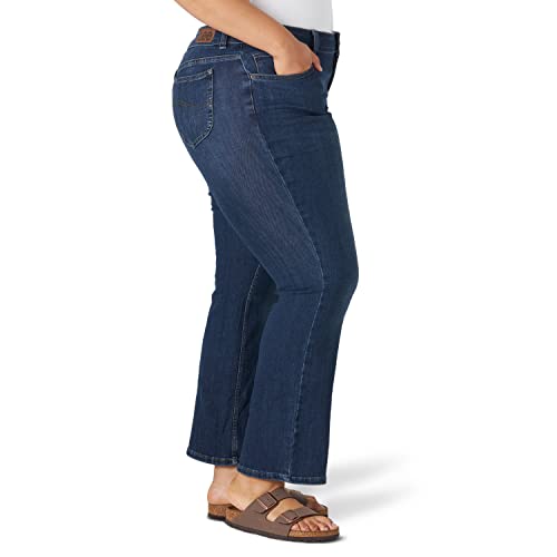 Lee Women's Plus Size Legendary Mid Rise Bootcut Jean Compass 20W Medium