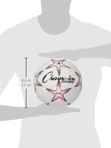 Champion Sports Viper Soccer Ball, Size 5 , Blue/Black/White