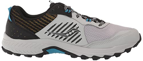 Saucony Men's Excursion TR15 Trail Running Shoe, Fog/Black/Topaz, 11