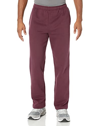 Amazon Essentials Men's Fleece Sweatpant (Available in Big & Tall), Burgundy, Medium