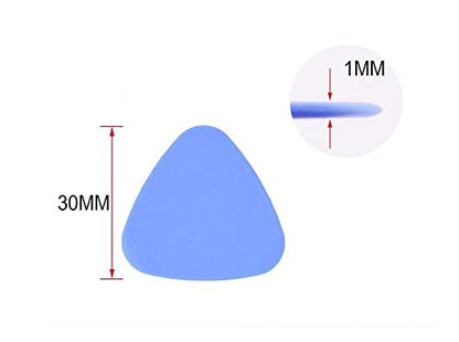 25 Piece Universal Triangle Plastic Pry Opening Tool for iPhone Mobile Phone Laptop Tablet LCD Screen Case Disassembly Blue Guitar Picks by Deal Maniac