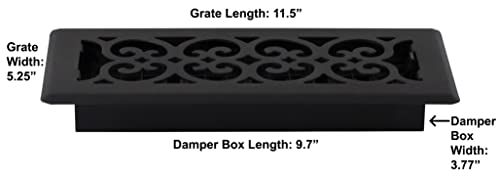 Decor Grates ST410-8 Classic Collection Décor Design Painted, 4x10 Inches, Floor Register