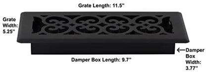 Decor Grates ST410-8 Classic Collection Décor Design Painted, 4x10 Inches, Floor Register