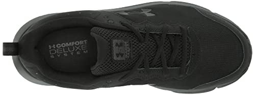 Under Armour Men's Charged Assert 10 Running Shoe, (002) Black/Black/Black, 13 X-Wide