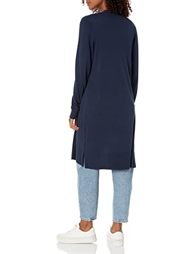 Amazon Essentials Women's Lightweight Longer Length Cardigan Sweater (Available in Plus Size), Navy, X-Large