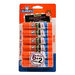 Elmer's 488126 School Permanent Glue Sticks 0.21 Oz. 8/Pack (E1591/E1560)