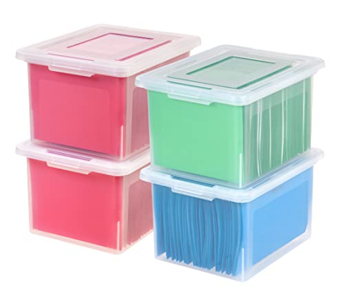 IRIS USA 4 Pack Letter/Legal Size File Box