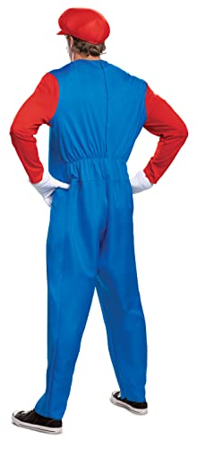 Disguise Mens Mario Costume, Official Super And Hat Adult Sized, Mario, XXL (50-52)