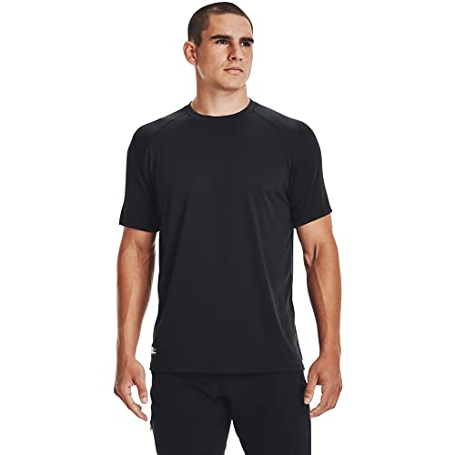 Under Armour Men UA TAC Tech, Breathable & Fast-Drying Men's Short Sleeve T-Shirt, Gym Clothes Featuring Patented Anti-Odour Technology, Large, Black