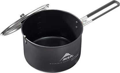 MSR 2.5 Liter Nonstick Ceramic Coated Solo Camping Cook Pot Black