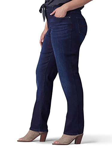 Lee Women's Plus Size Relaxed Fit Straight Leg Jean, Niagara, 20