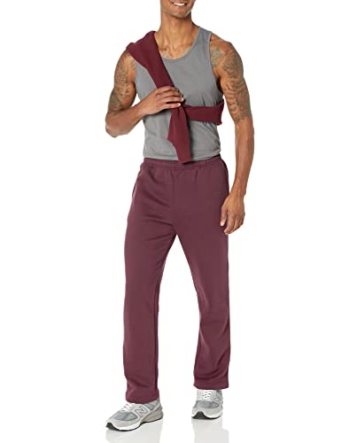 Amazon Essentials Men's Fleece Sweatpant (Available in Big & Tall), Burgundy, Medium