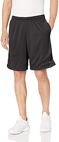 Champion mens 9" Shorts, Mesh Shorts, 9", Mesh Basketball Shorts, Mesh Gym running shorts, Black-407q88, XX-Large US