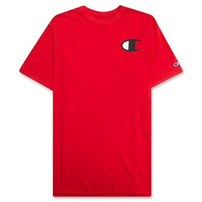 Champion Big and Tall Shirts for Men – 2 Pack Graphic Mens Big and Tall T-Shirts Black Red