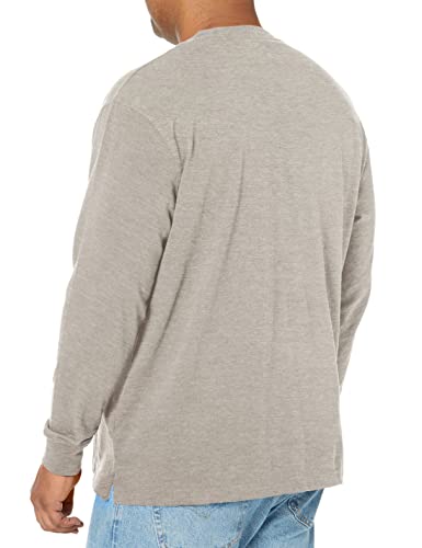 Wrangler RIGGS Workwear Men’s Long Sleeve Henley, Oatmeal Heather, 2X-Large