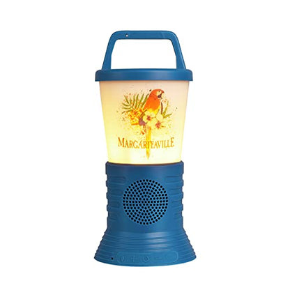 Margaritaville Light The Way Lantern Wireless Speaker with 3 Multicolored LED Light Modes, Waterproof Bluetooth Speaker, 5 Hours of Playtime, Table Lamp Outdoor Speaker with True Wireless Pairing