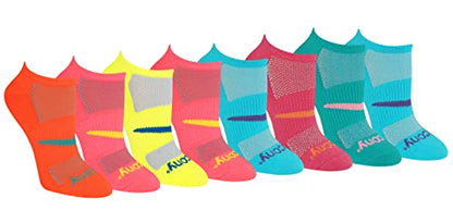 Saucony Women's Performance Super Lite No-Show Athletic Running Socks Multipack, Light Assorted (8 Pairs), Shoe Size: 5-10