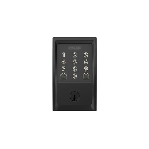 Schlage Encode Smart Wi-Fi Deadbolt with Century Trim in Matte Black