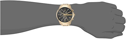 A|X ARMANI EXCHANGE Men's Stainless Steel Watch, Color: Black/Gold (Model: AX2137)