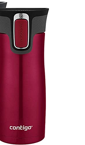 Contigo West Loop Stainless Steel Vacuum-Insulated Travel Mug with Spill-Proof Lid, Keeps Drinks Hot up to 5 Hours and Cold up to 12 Hours, 16oz 2-Pack, Very Berry & Steel