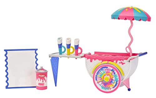 L.O.L. Surprise! OMG House of Surprises Art Cart Playset with Splatters Collectible Doll and 8 Surprises, Dollhouse Accessories, Holiday Toy, Great Gift for Kids Ages 4 5 6+ Years Old & Collectors