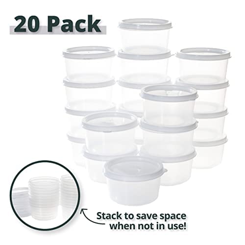 Greenco Small Food Storage Containers - 20 pcs | Plastic Food Containers with Lids | Deli Containers | Meal Prep Container | Pantry, Fridge, Kitchen Organization | Cereal, Spices, Snack Containers