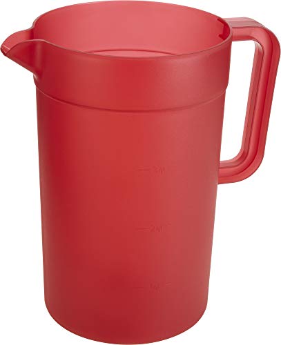 GoodCook 1-Gallon Plastic Airtight Pitcher with Vacuum Seal Lid, 1 Gallon, Red