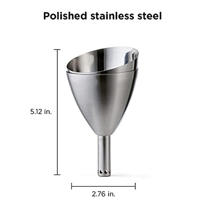 Rabbit Wine Aerator Shower Funnel with Sediment Strainer, Stainless Steel