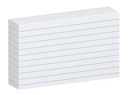 Oxford Ruled Index Cards, 3" x 5", White, 100-Pack (31)