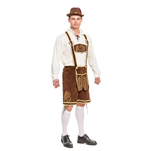 Spooktacular Creations Men’s German Bavarian Oktoberfest Costume Set for Halloween Dress Up Party and Beer Festival (Large)