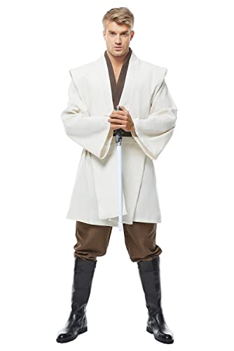 Men's Tunic Costume Adult Outfits Halloween Robe Hooded Uniform Medium