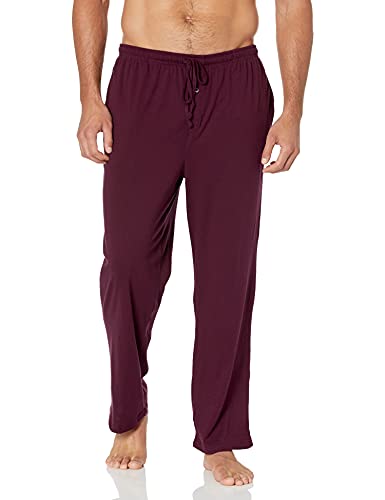 Amazon Essentials Men's Knit Pajama Pant, Burgundy, X-Large