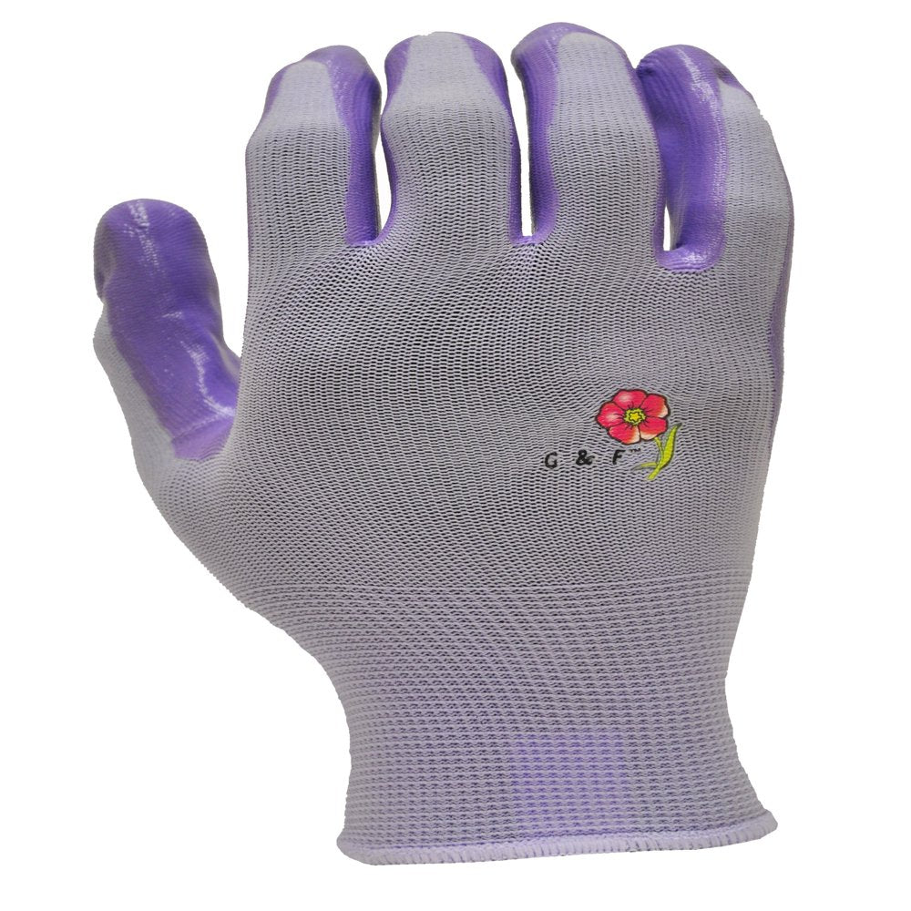  Women's Garden Gloves, Assorted Colors, Women's Medium, 6 Pairs