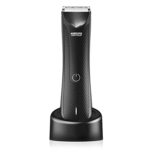 MANSCAPED® Electric Groin Hair Trimmer, The Lawn Mower™ 3.0, Replaceable Ceramic Blade Heads, Waterproof Wet/Dry Clippers, Standing Recharge Dock, Ultimate Male Body Hair Razor