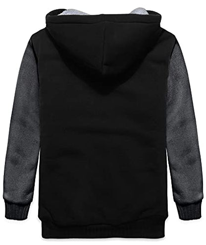 GEEK LIGHTING Boys Sherpa Lined Hoodie Kids Fleece Sweatshirt Full Zip Hooded Jacket