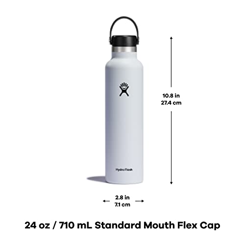 Hydro Flask 24 oz Standard Mouth Water Bottle with Flex Cap or Flex Straw