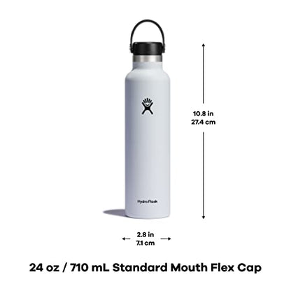 Hydro Flask 24 oz Standard Mouth Water Bottle with Flex Cap or Flex Straw