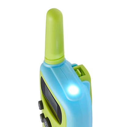 Amazon Basics Kids Walkie Talkie Set, Set of 2, Green and Blue