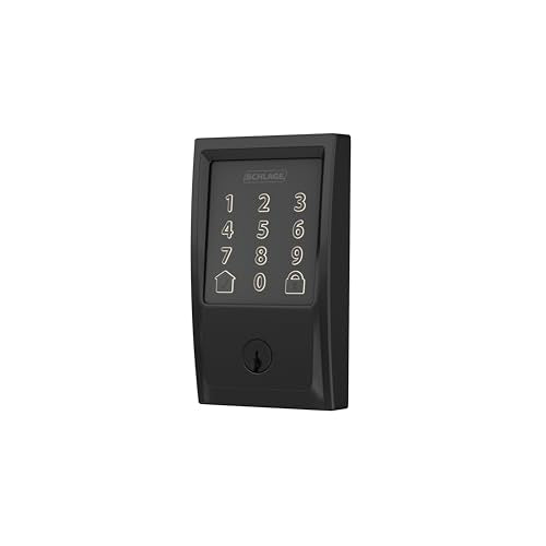 Schlage Encode Smart Wi-Fi Deadbolt with Century Trim in Matte Black