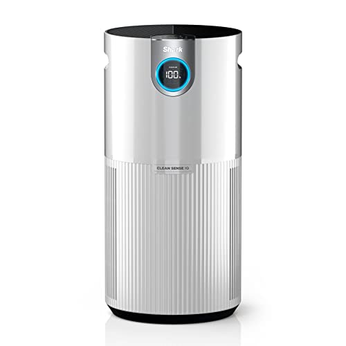 Shark HP201 Clean Sense Air Purifier MAX for Home, Allergies, HEPA Filter, 1000 Sq Ft, Large Room,  Kitchen, Captures 99.98% of Particles, Pollutants, Dust, Smoke, Allergens & Cooking Smells, White
