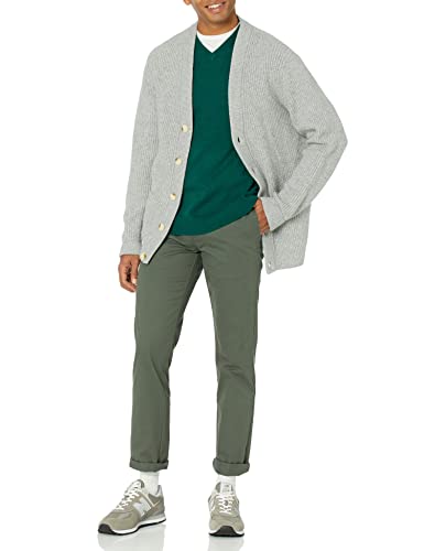 Amazon Essentials Men's V-Neck Sweater (Available in Big & Tall), Dark Green, Medium