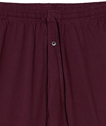 Amazon Essentials Men's Knit Pajama Pant, Burgundy, X-Large