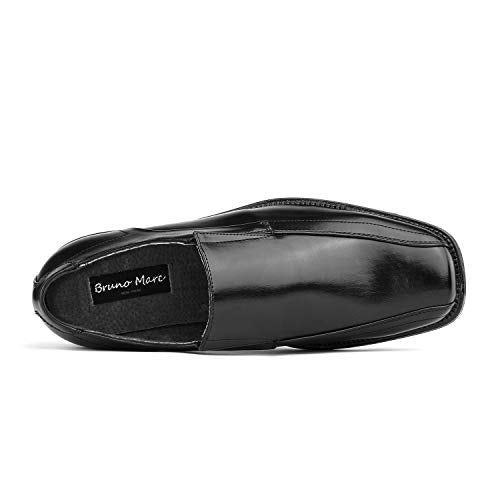 Bruno Marc Mens Leather Lined Dress Loafers Shoes, 1-Black - 12 (State-01)